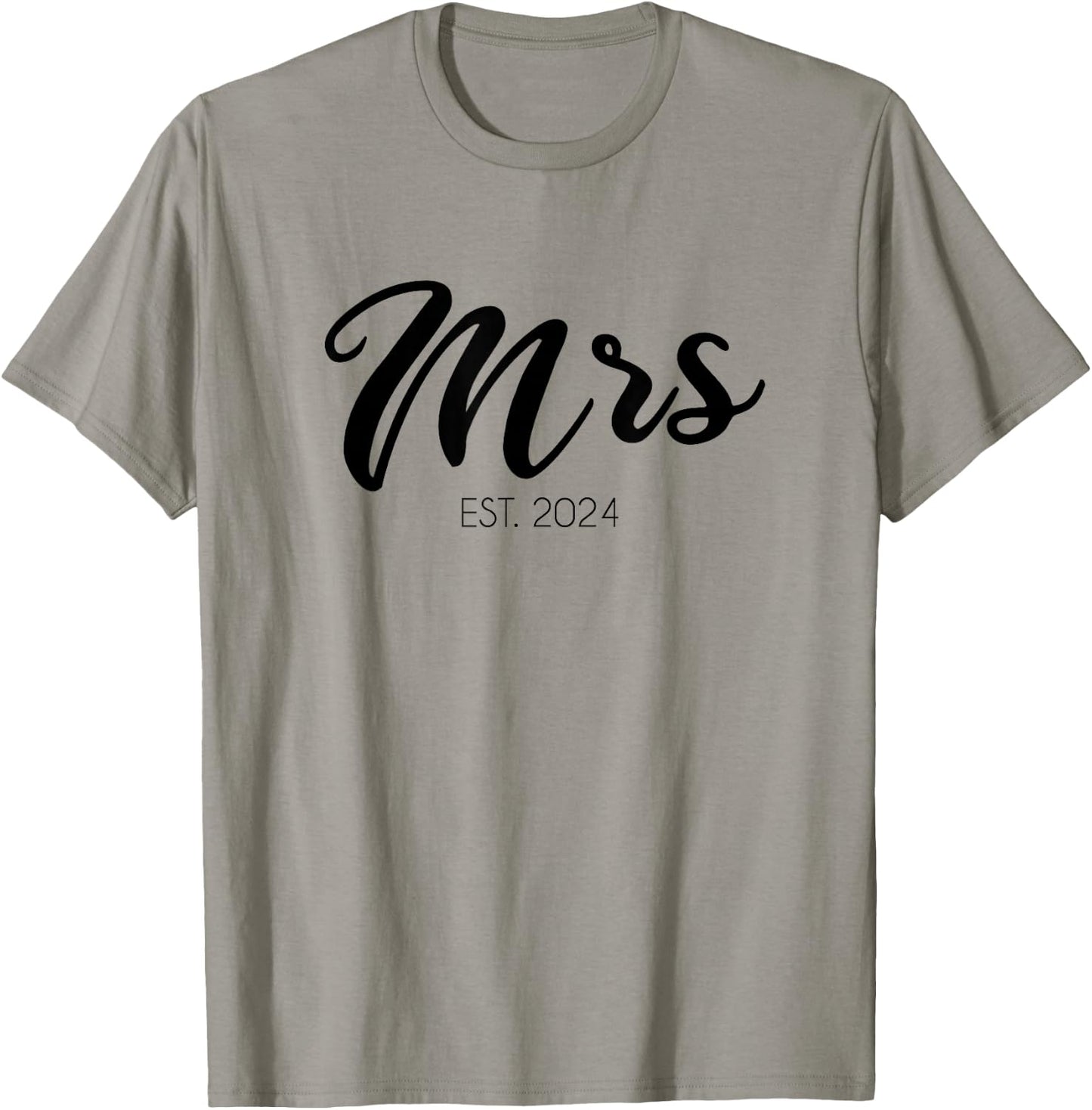 Wedding Matching Gifts Mrs. Est. 2024 Bridal Gift Bride T-Shirt - T-Shirt | Sand