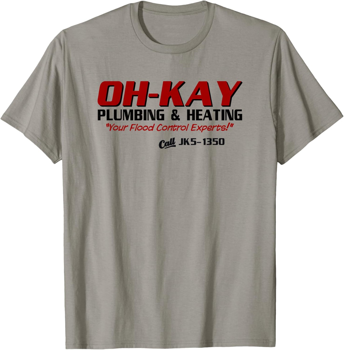 Wayward OH-KAY Plumbing & Heating Adult Winter Classic Fit Short Sleeve - White - Small T-Shirt - T-Shirt | Sand