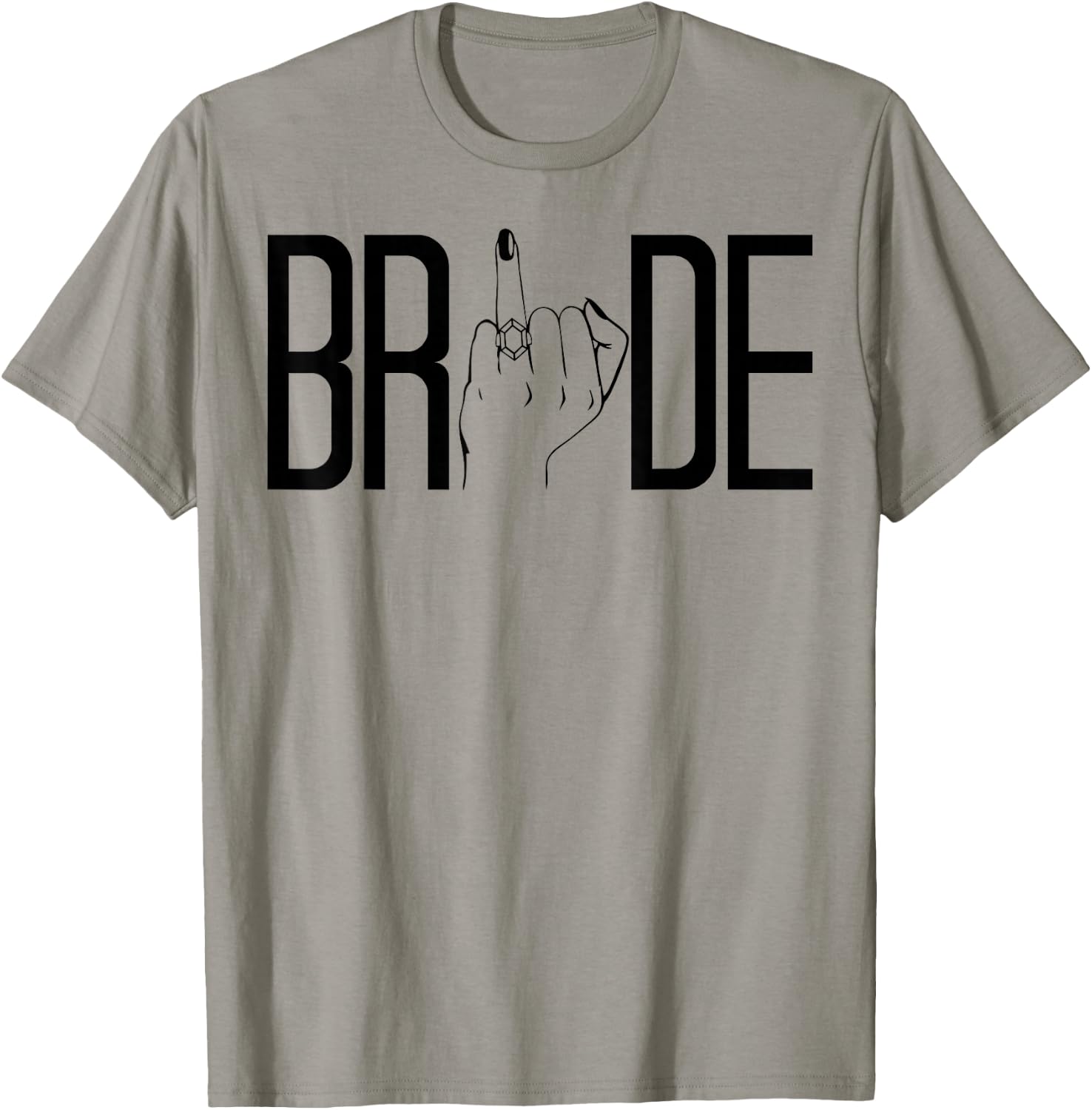 Bride Ring Finger Wedding Bridal Bachelorette Party Matching T-Shirt - T-Shirt | Sand