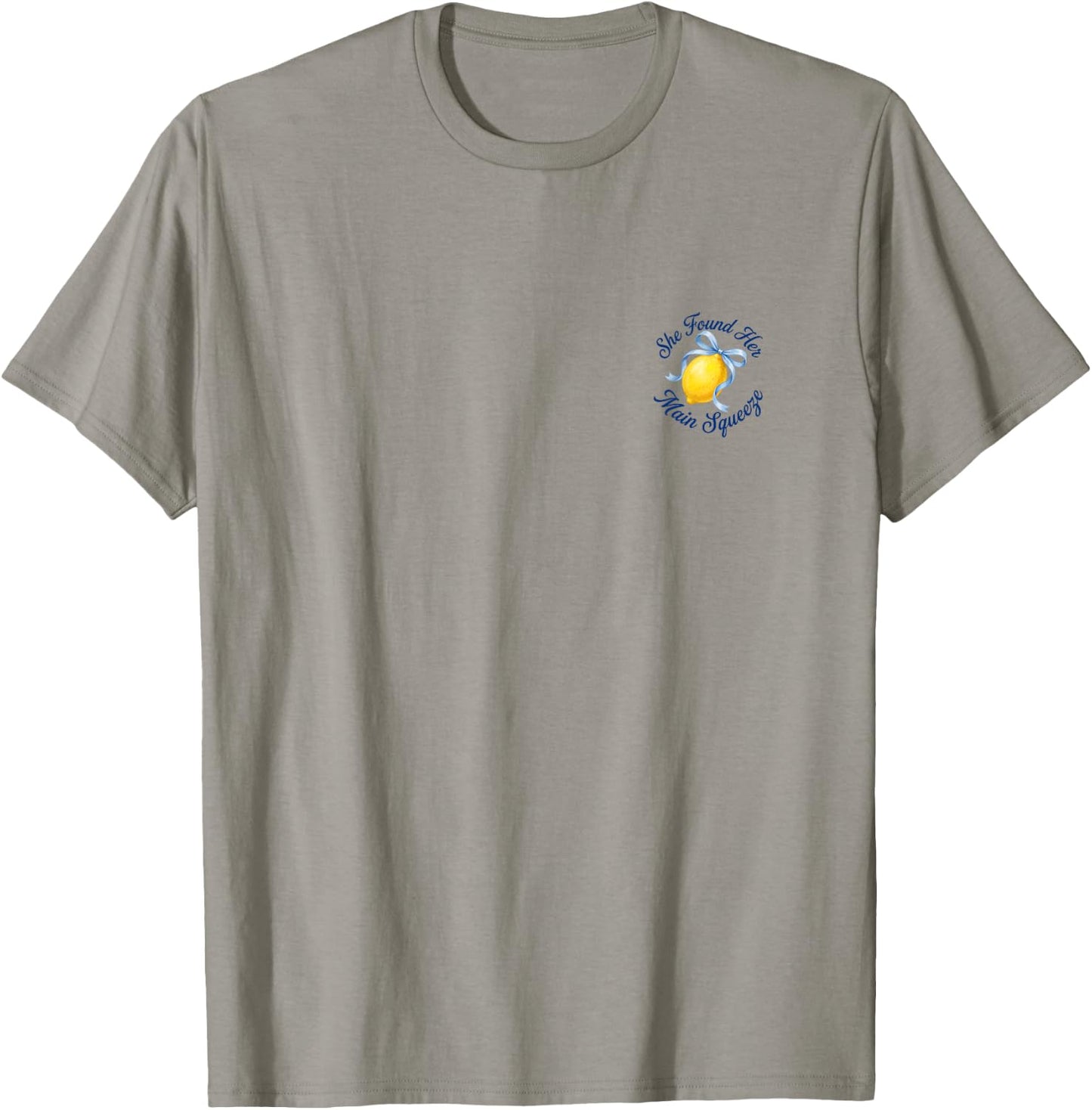 She Found Her Main Squeeze Lemon Bridal Shower Bride T-Shirt - T-Shirt | Sand