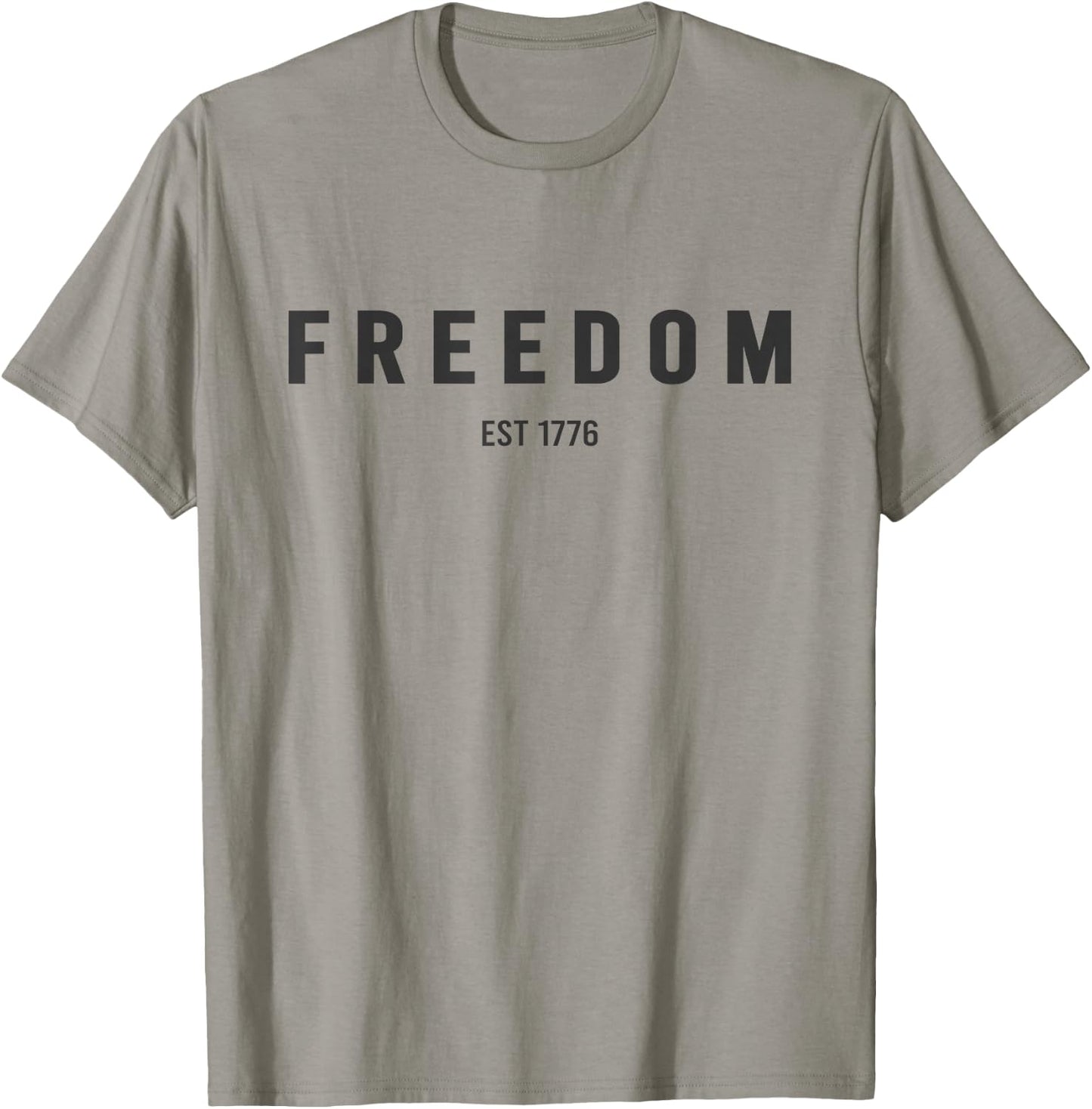 Freedom est 1776 Conservative Patriotic Pro-America T-Shirt - T-Shirt | Sand