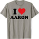 I Heart Aaron First Name I Love Personalized Stuff T-Shirt - T-Shirt | Sand
