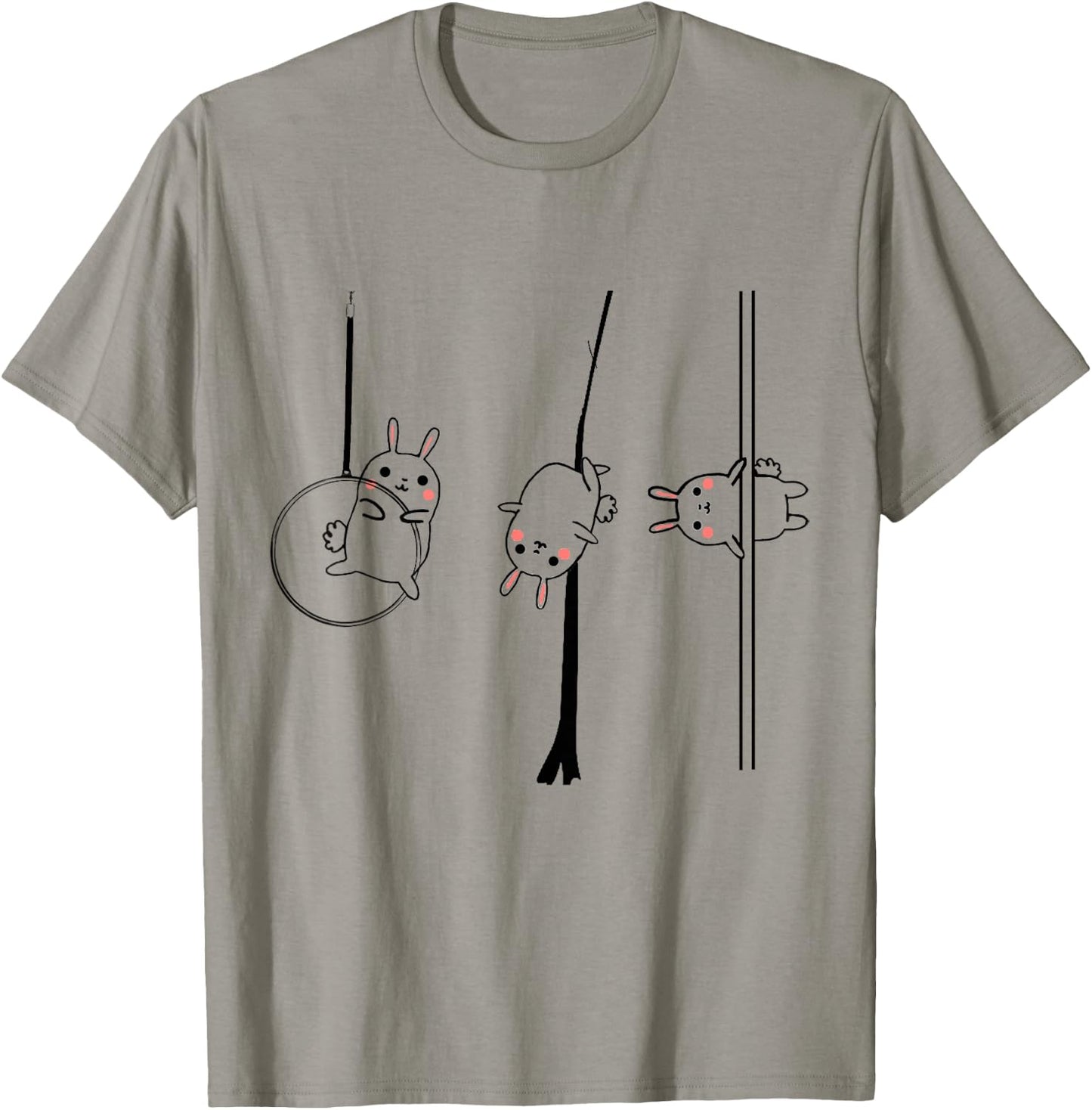 Circus Aerialist Bunnies Aerialist Dancer Aerial Hoop Lover T-Shirt - T-Shirt | Sand