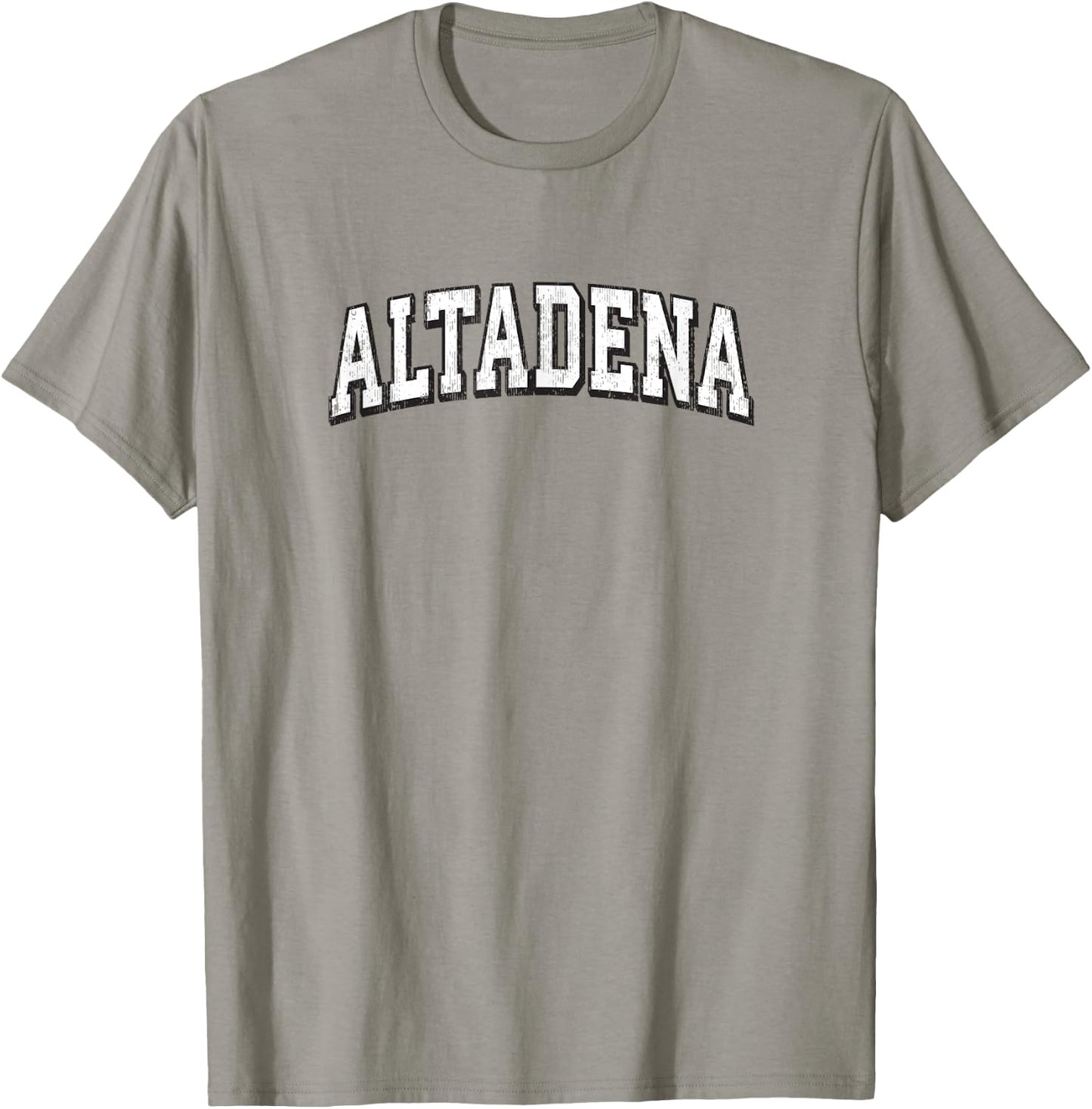 Altadena California Vintage Athletic Sports B&W Print T-Shirt - T-Shirt | Sand