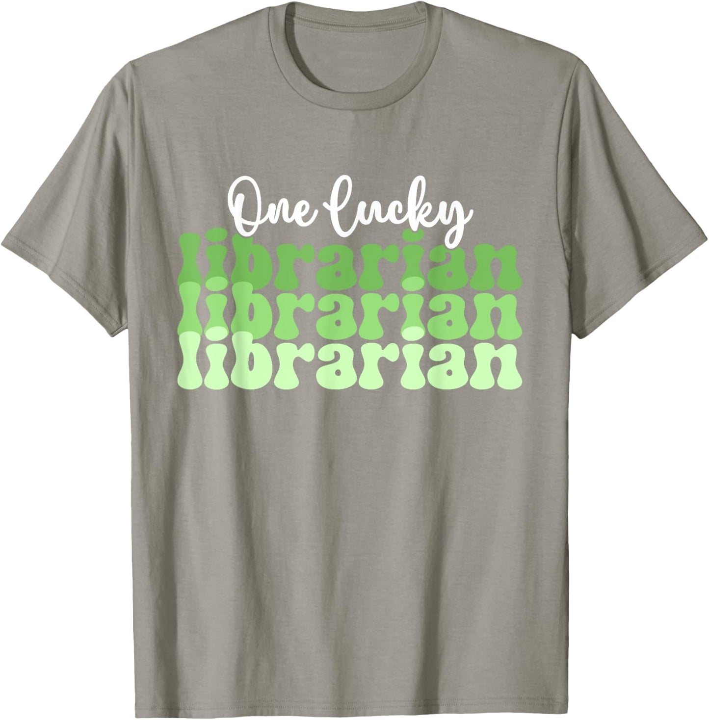 One Lucky Librarian Retro St Patricks Day School Library T-Shirt - T-Shirt | Sand