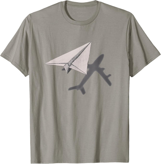 Funny Pilot paper Airplane for CO-pilots BOYS PARTY T-Shirt - T-Shirt | Sand
