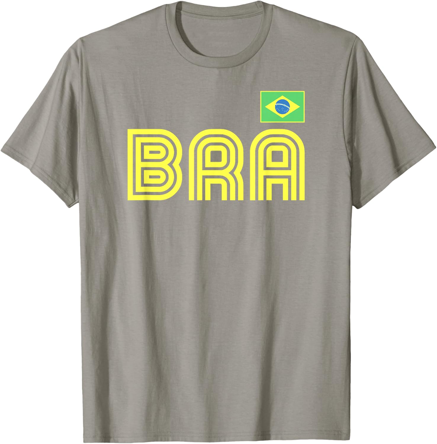 Brazil Flag Retro International Country Brasil Pride T-Shirt - T-Shirt | Sand