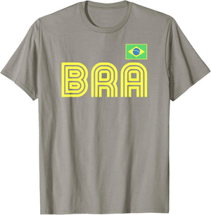 Brazil Flag Retro International Country Brasil Pride T-Shirt - T-Shirt | Sand