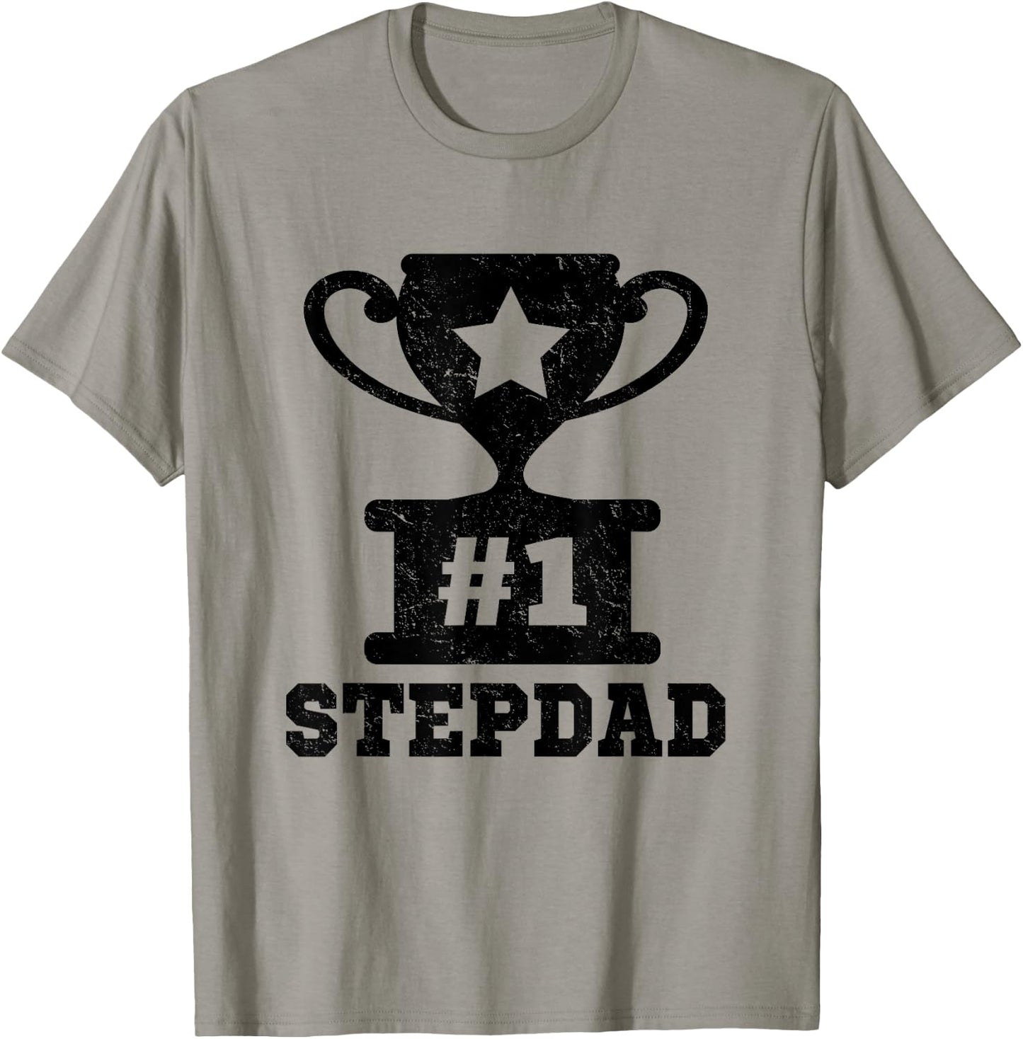 #1 Stepdad Number One Stepdad Stepfather Funny Father's Day T-Shirt - T-Shirt | Sand