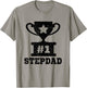 #1 Stepdad Number One Stepdad Stepfather Funny Father's Day T-Shirt - T-Shirt | Sand