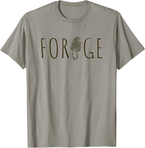 Forage for Morel Mushroom Foraging Shroom Hunting Morchella T-Shirt - T-Shirt | Sand