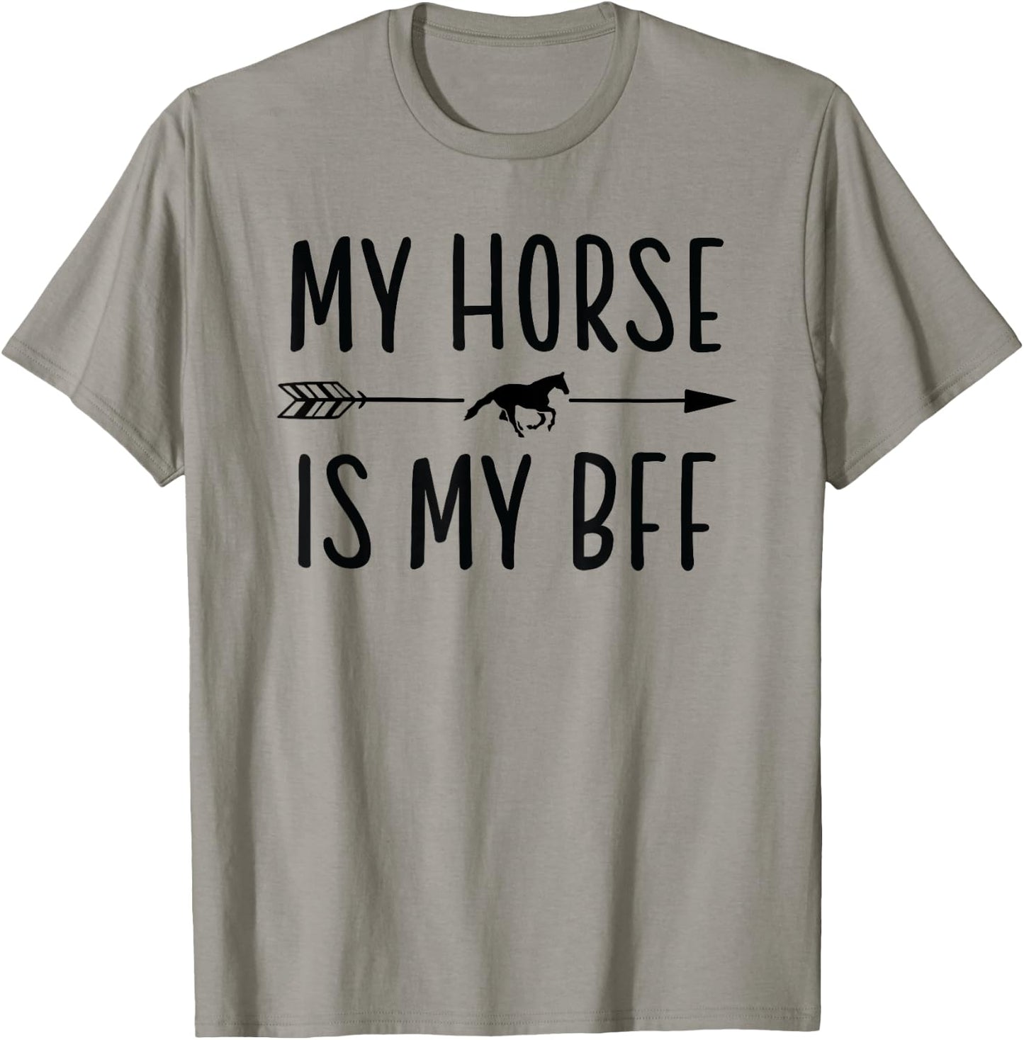 My Horse Is My BFF - Horse Riding Lover T-Shirt - T-Shirt | Sand