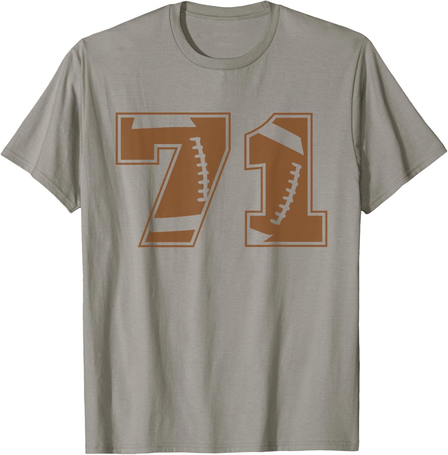 Football 71 Jersey Number T-Shirt - T-Shirt | Sand