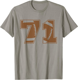 Football 71 Jersey Number T-Shirt - T-Shirt | Sand