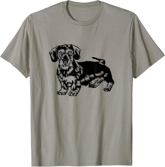 Wire-haired dachshund dog dog owner men women children T-Shirt - T-Shirt | Sand