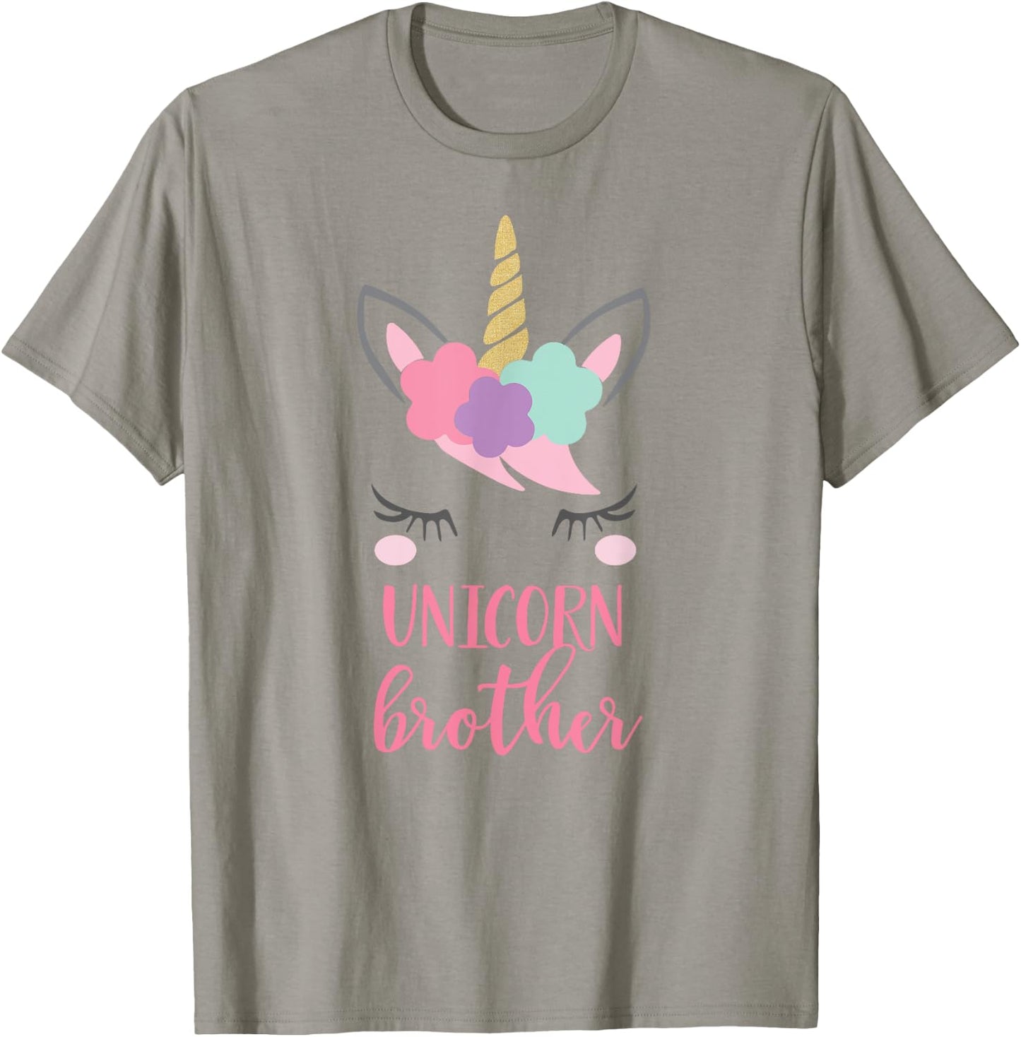 Unicorn Brother Shirt, Brother of the Birthday Girl Gift T-Shirt - T-Shirt | Sand