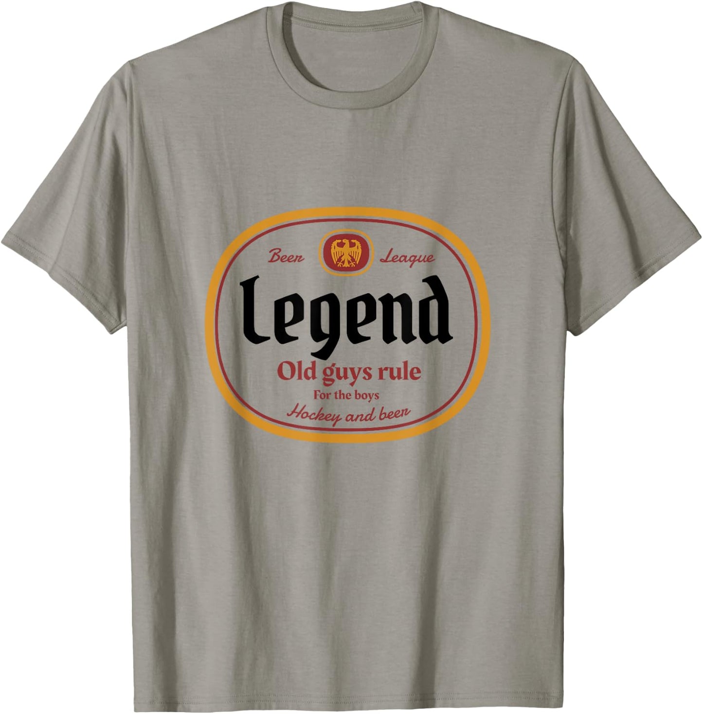 Beer League Legend Hockey Beer Label T-Shirt - T-Shirt | Sand