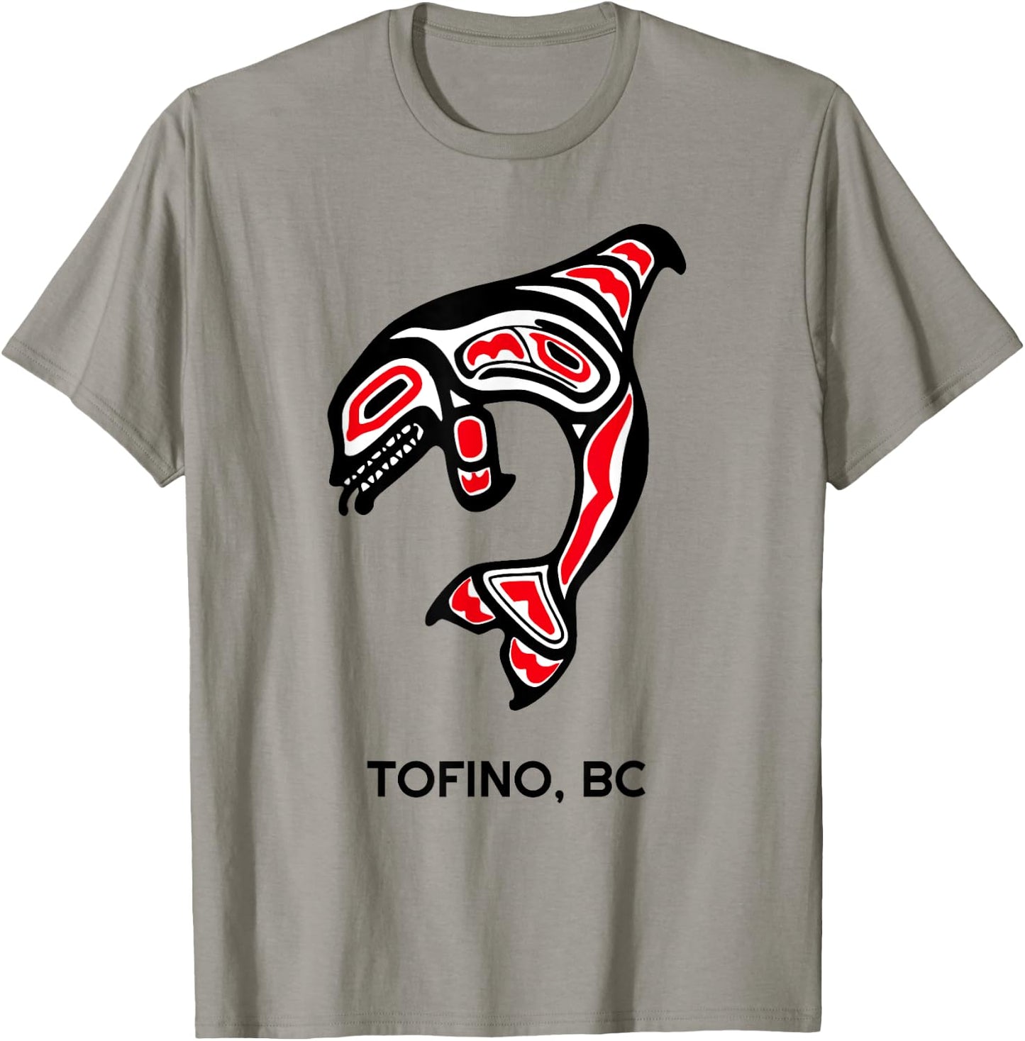 Tofino BC Canada Native Fishermen Tribal Orca Killer Whales T-Shirt - T-Shirt | Sand