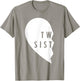 Twin Sisters Shirt Heart Half Matching Set - #1 of 2 T-Shirt - T-Shirt | Sand