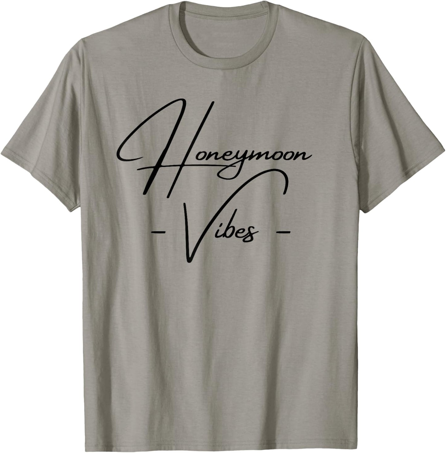 Honeymoon Vibes Just Married Bride Groom Wedding T-Shirt - T-Shirt | Sand