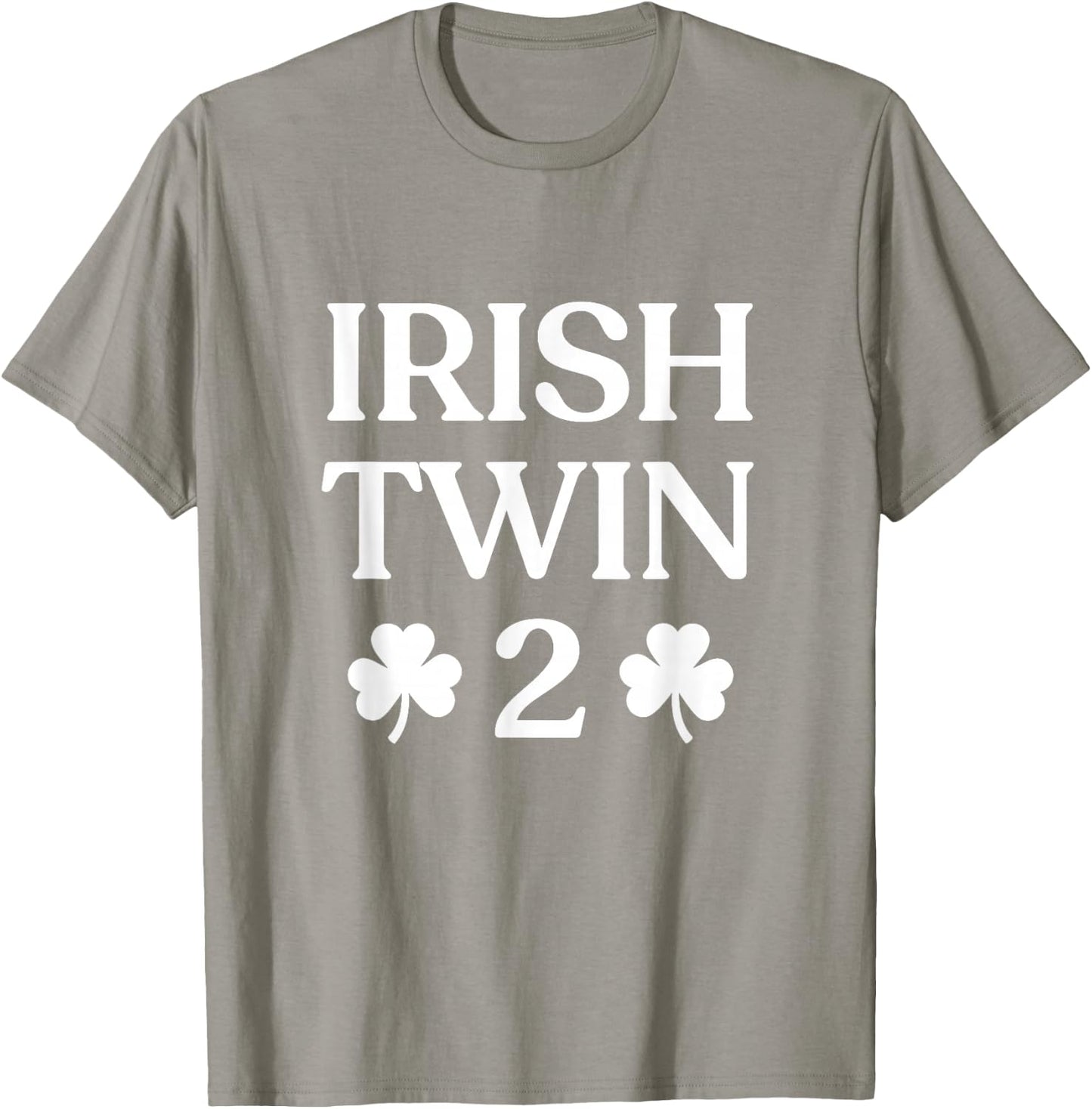 Irish Twin 2 Funny St Patricks Day Women Men Kids Twins T-Shirt - T-Shirt | Sand