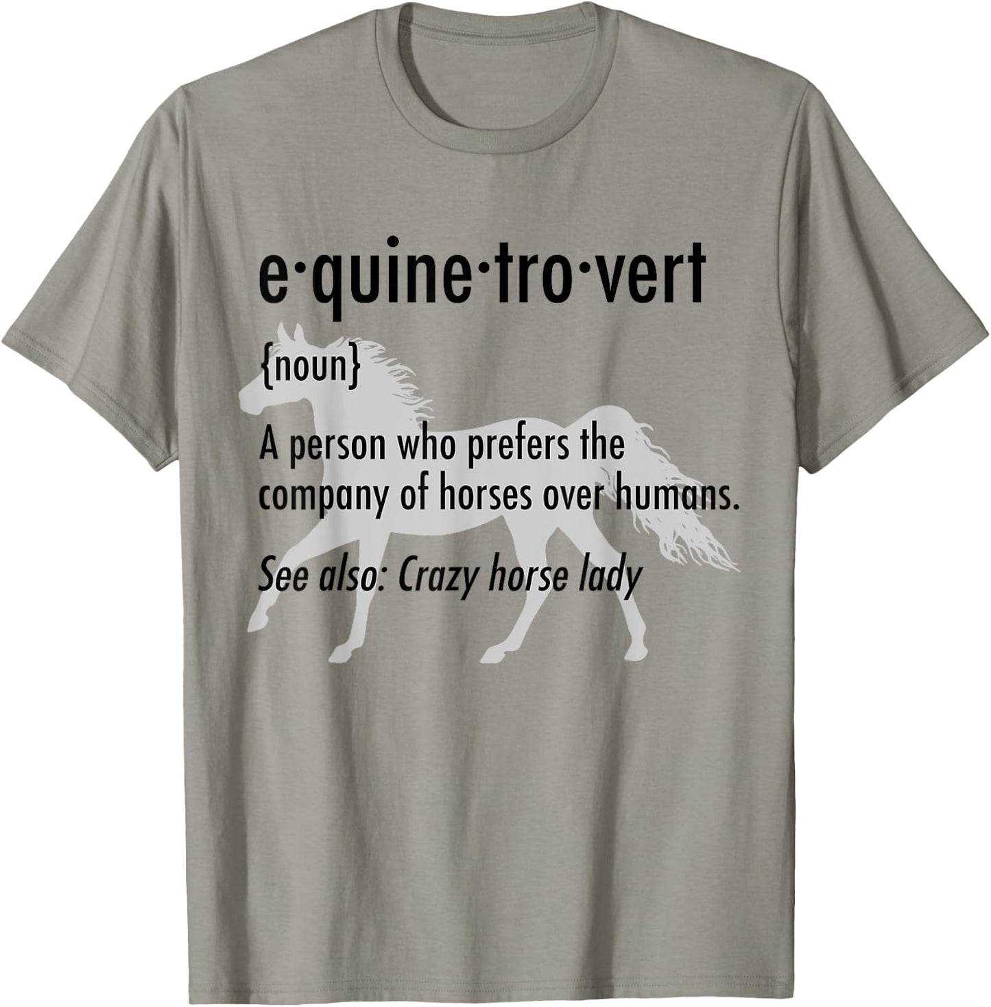 Equine Introvert Funny Horse Lover Gift Shirt T-Shirt - T-Shirt | Sand