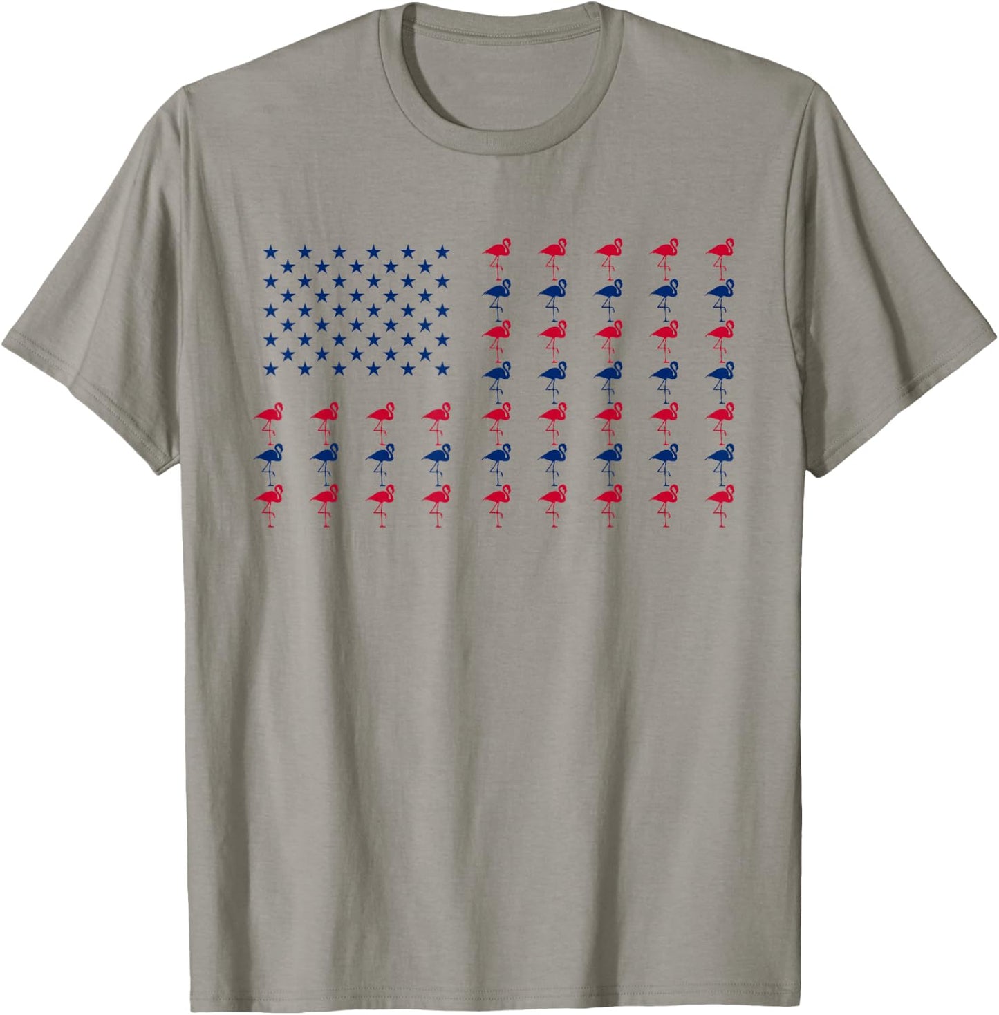 USA American Flag Flamingo Lover 4th of July Patriotic Women T-Shirt - T-Shirt | Sand