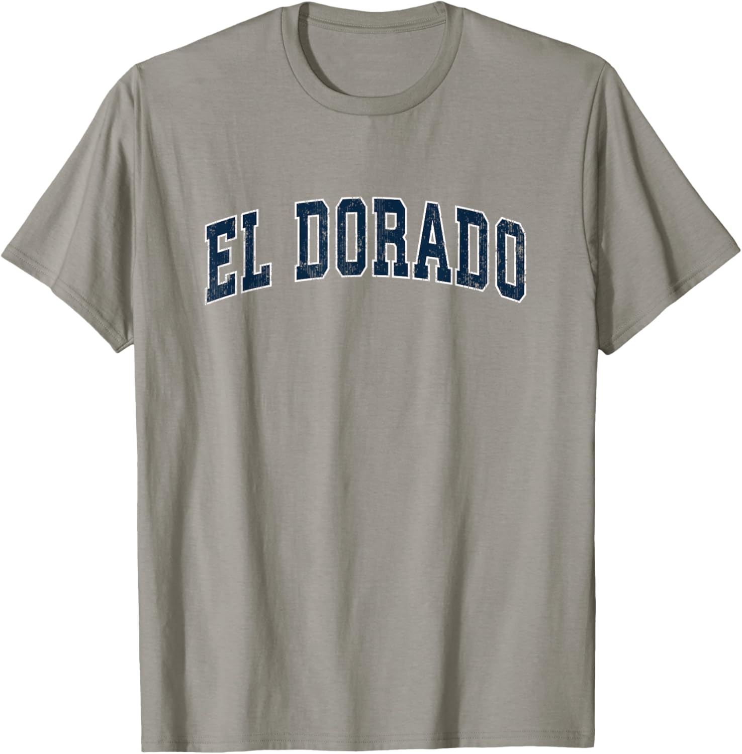 El Dorado Kansas KS Vintage Sports Design Navy Design T-Shirt - T-Shirt | Sand