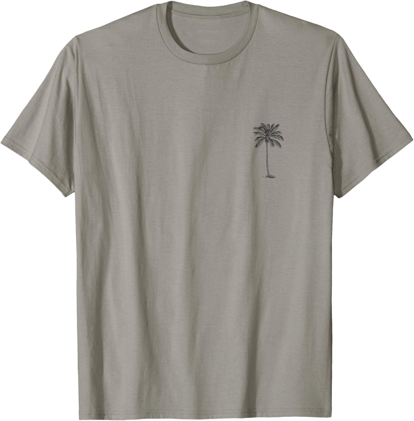 Vintage Hawaiian Palm Tree Beach Tropical Island Pocket Logo T-Shirt - T-Shirt | Sand