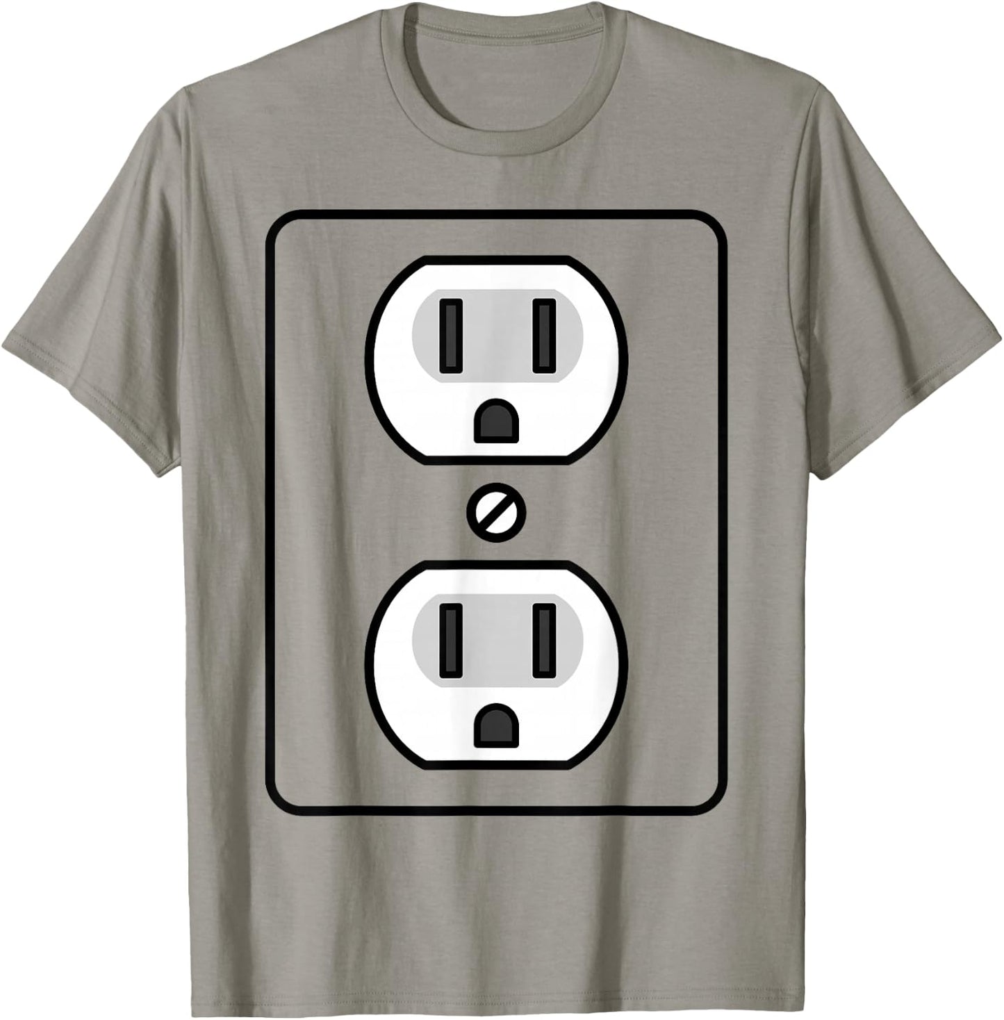 Electrical Outlet Costume Shirt - Funny Halloween Costume T-Shirt - T-Shirt | Sand