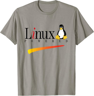 Linux Os Powered by Linux Tux Penguin -Shirt T-Shirt - T-Shirt | Sand