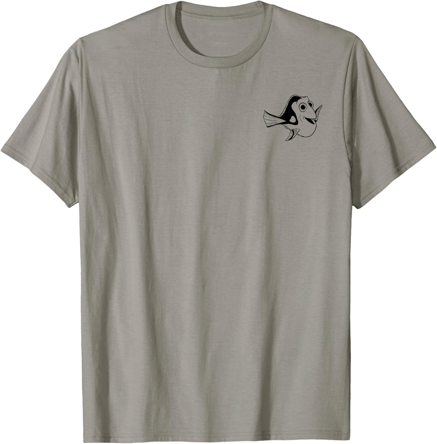 Disney Pixar Finding Nemo Dory Outline Pocket Wave T-Shirt - T-Shirt | Sand
