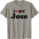 I Love My Jose First Name Matching Couple Outfit T-Shirt - T-Shirt | Sand