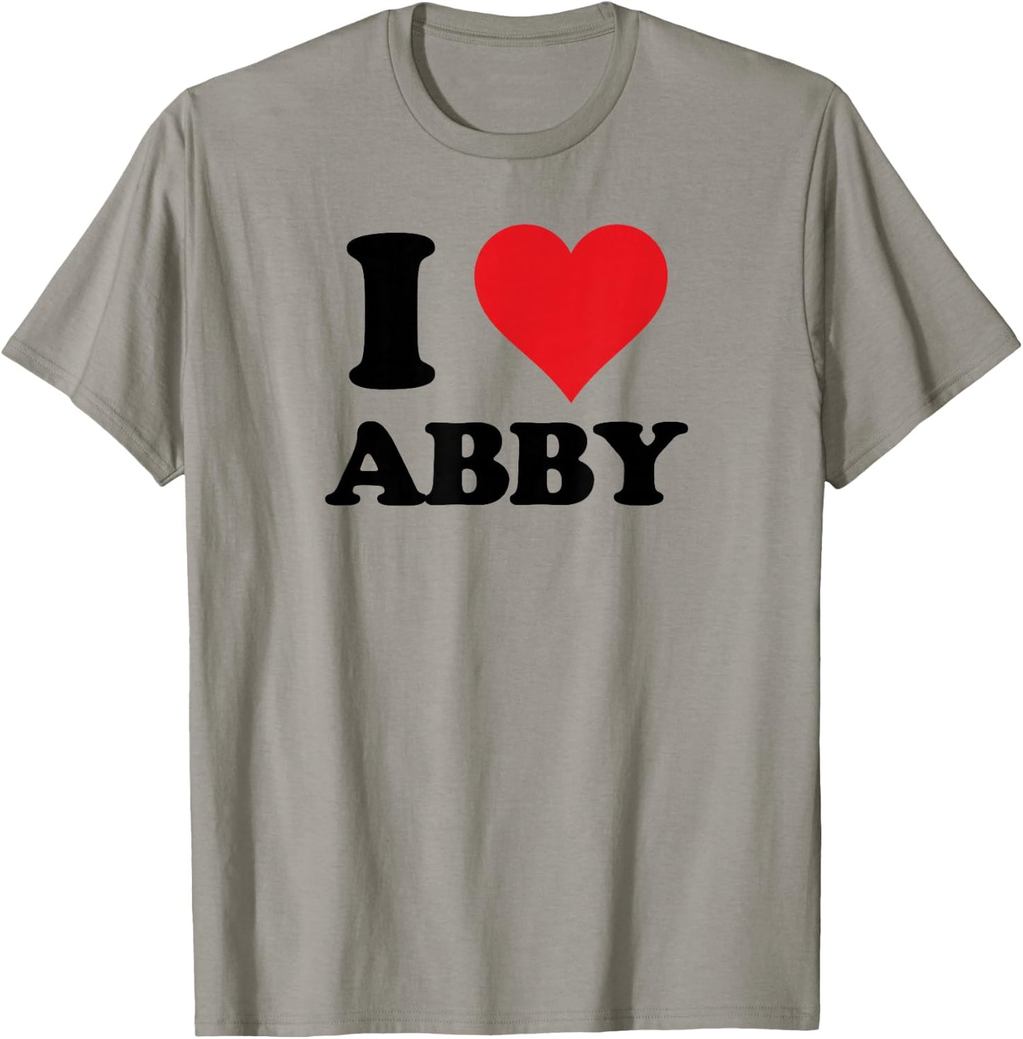I Heart Abby First Name I Love Personalized Stuff T-Shirt - T-Shirt | Sand