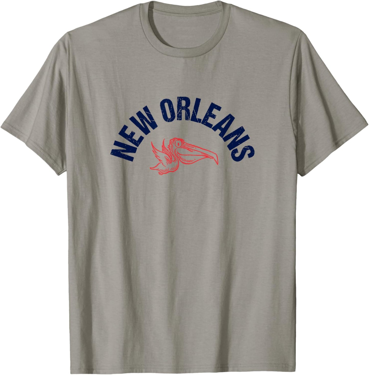 New Orleans Native Pelican Thowback Retro New Orleans Pro T-Shirt - T-Shirt | Sand