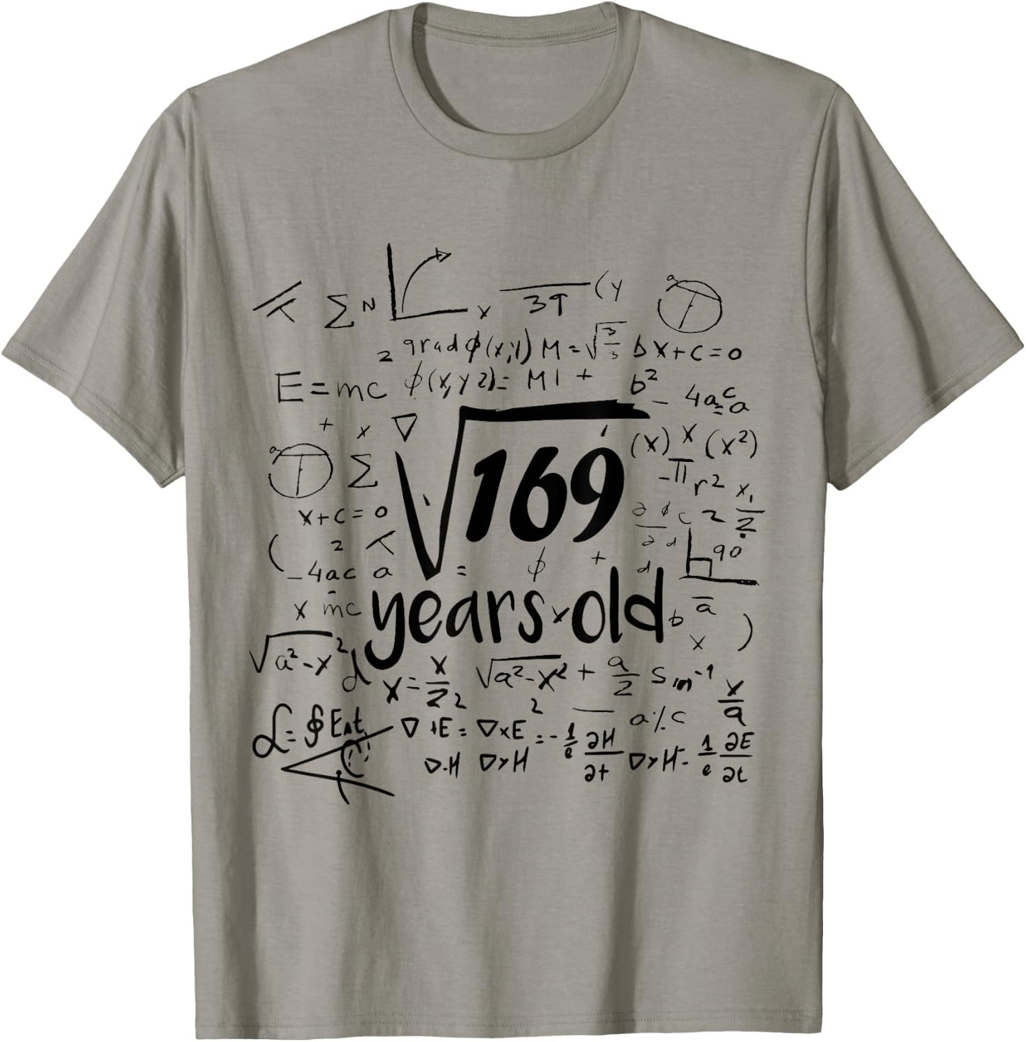 Square Root Of 169 - 13th Bday 13 Year Old Math Birthday T-Shirt - T-Shirt | Sand