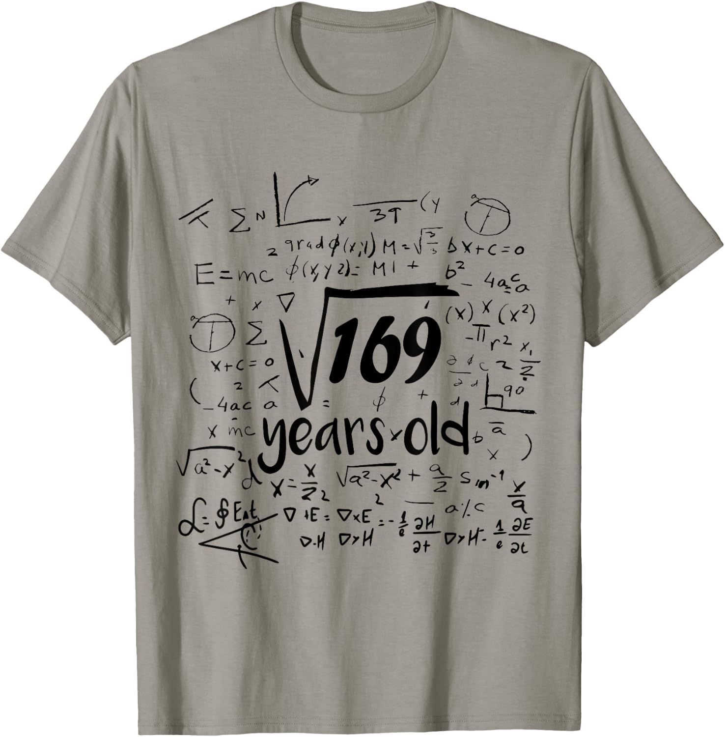Square Root Of 169 - 13th Bday 13 Year Old Math Birthday T-Shirt - T-Shirt | Sand