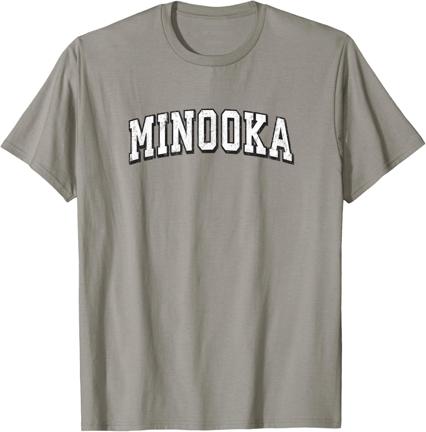 Minooka Illinois Vintage Athletic Sports B&W Print T-Shirt - T-Shirt | Sand