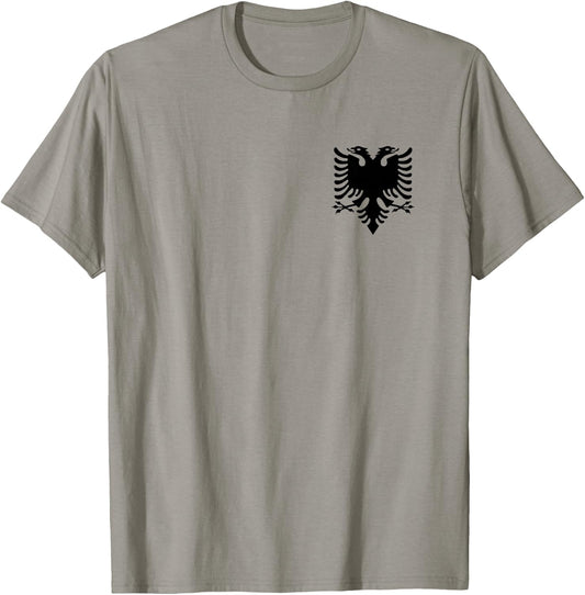 Albanian Flag Shqip Shqiponja Albanian Eagle Albania T-Shirt - T-Shirt | Sand