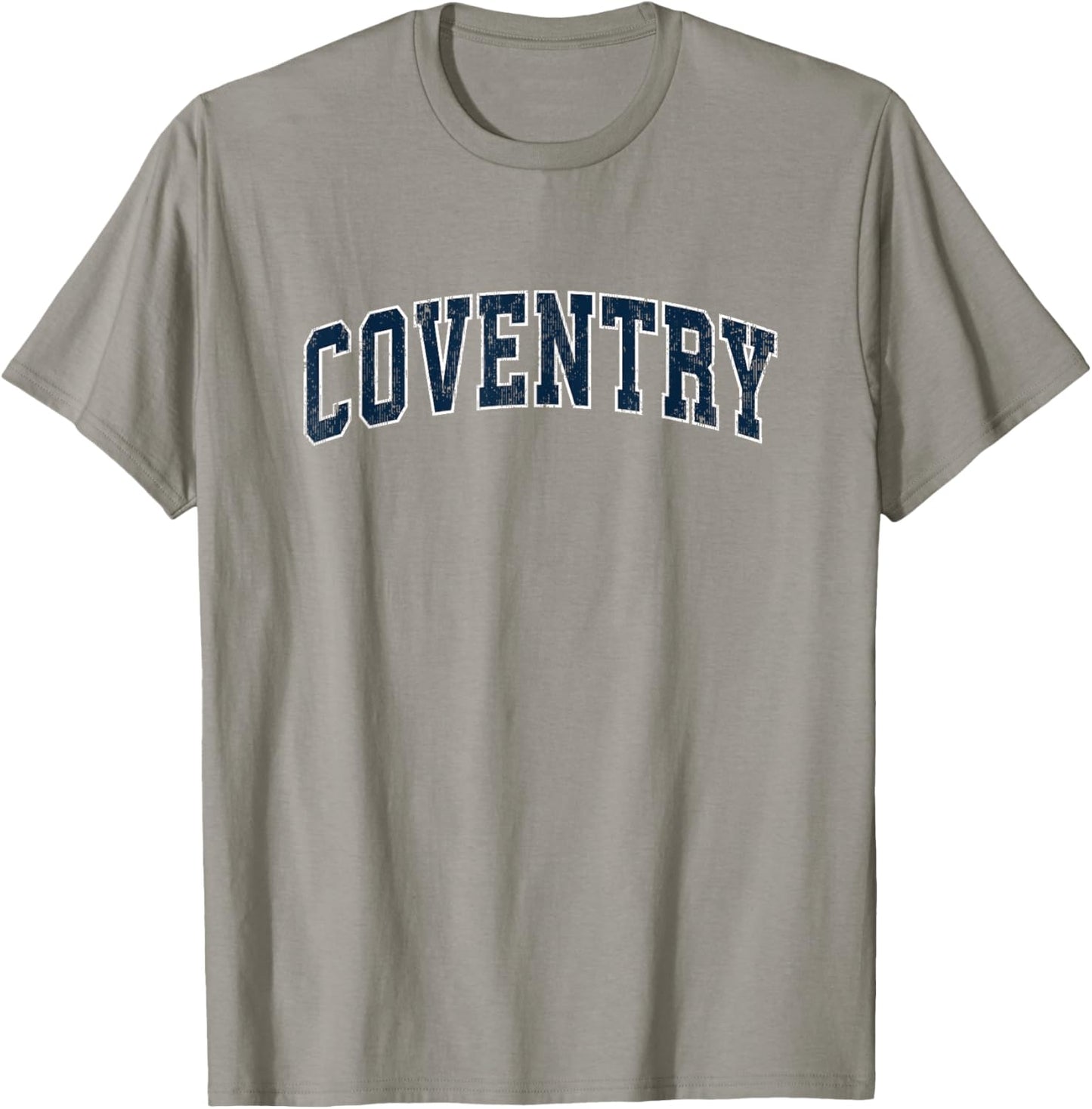 Coventry Connecticut CT Vintage Sports Design Navy Design T-Shirt - T-Shirt | Sand
