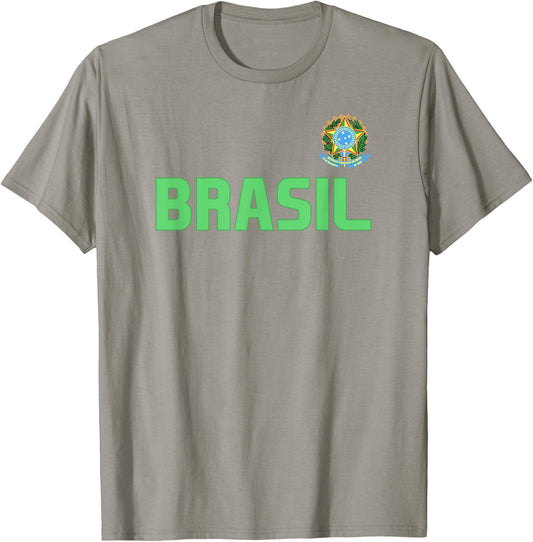 Brasil Brazilian Pride Brazil Flag International Country T-Shirt - T-Shirt | Sand