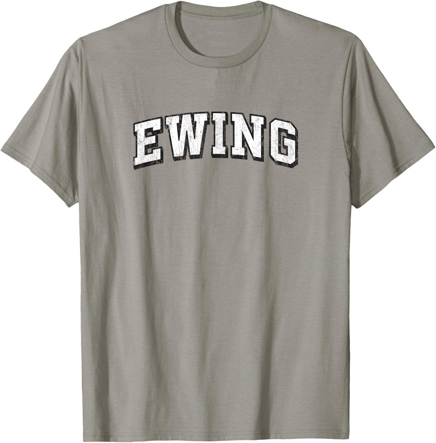 Ewing New Jersey Vintage Athletic Sports B&W Print T-Shirt - T-Shirt | Sand