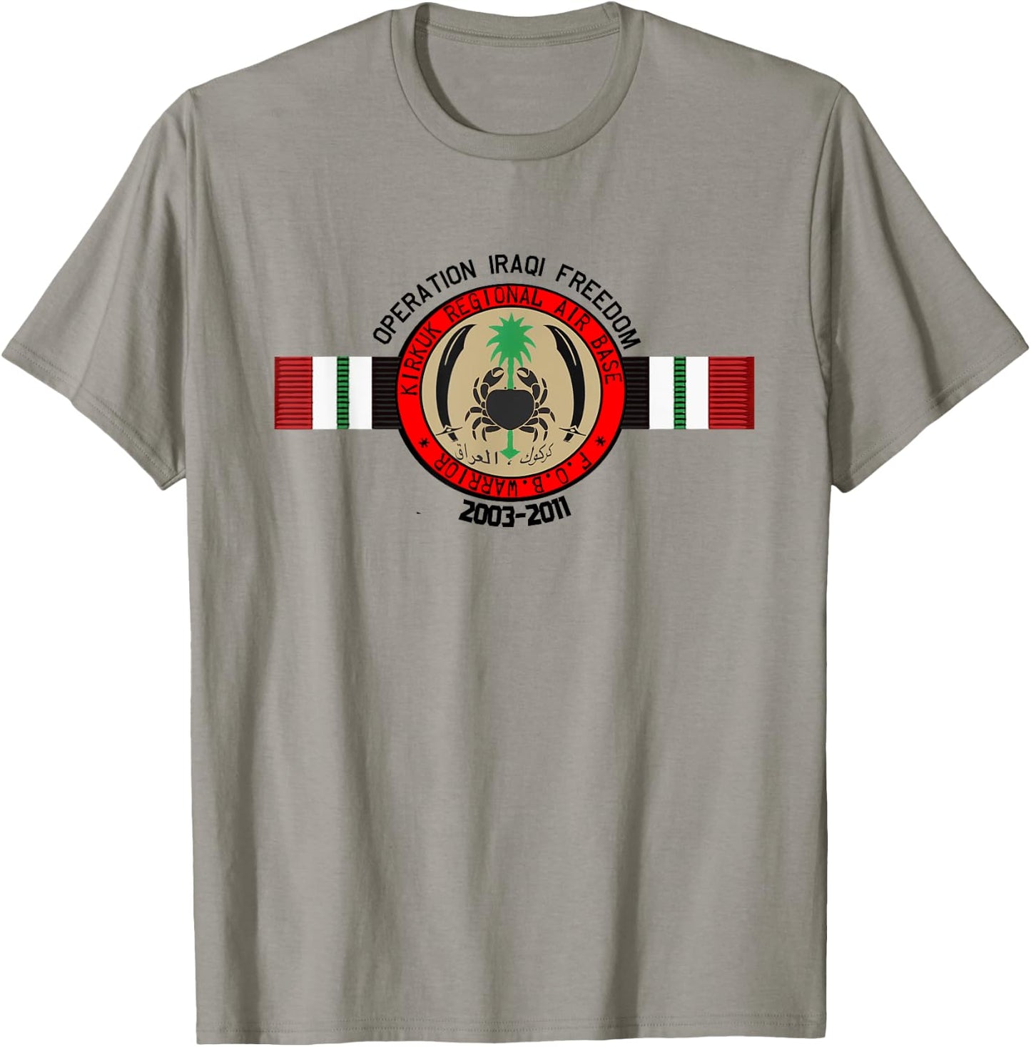 KRAB: Kirkuk Regional Airbase, Base Warrior Iraq T-Shirt - T-Shirt | Sand