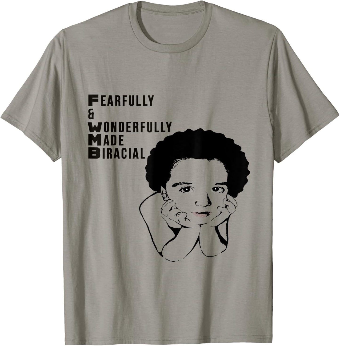 Proud Biracial Mixed Fearfully and Wonderfully made T-Shirt - T-Shirt | Sand