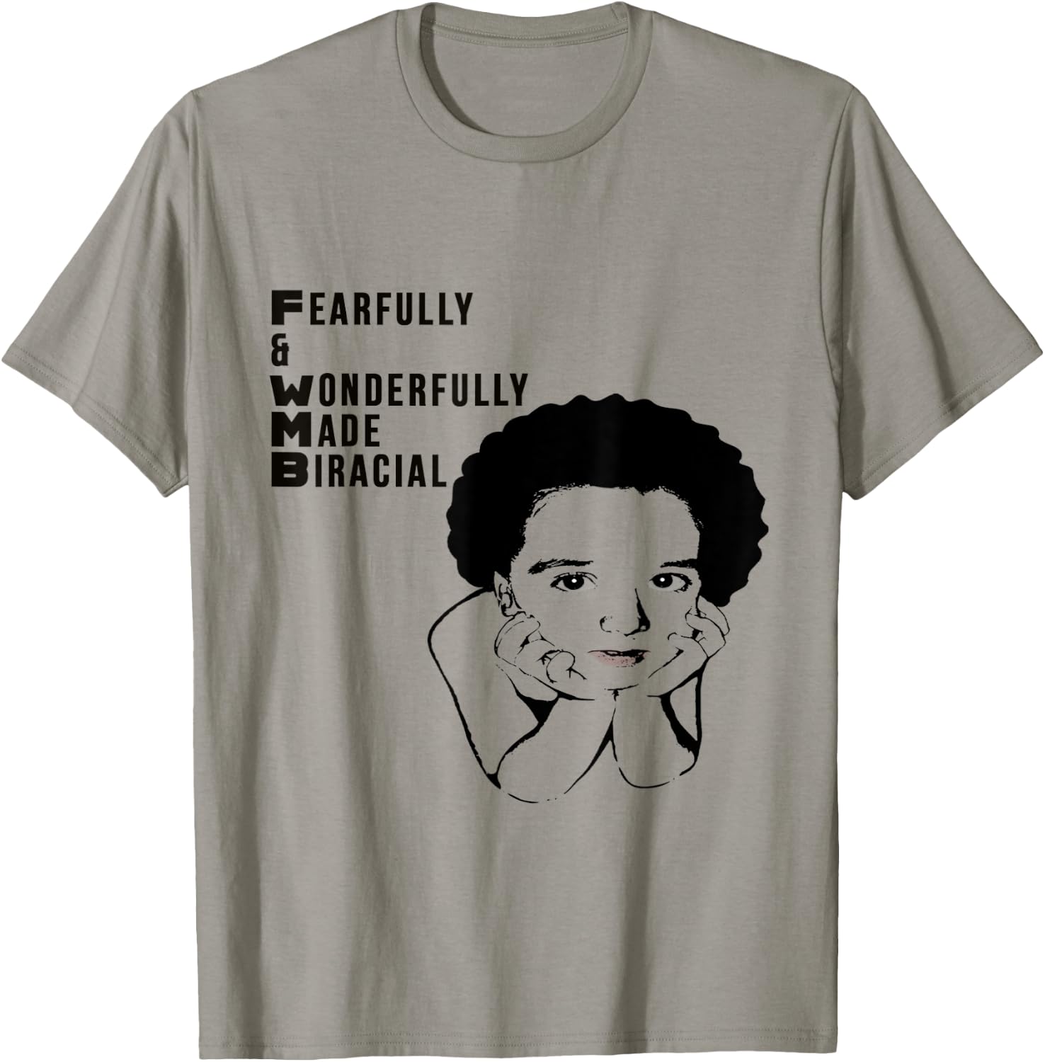 Proud Biracial Mixed Fearfully and Wonderfully made T-Shirt - T-Shirt | Sand