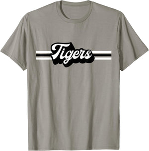 Retro Tigers Mascot, School Spirit, Tiger Sports T-Shirt - T-Shirt | Sand