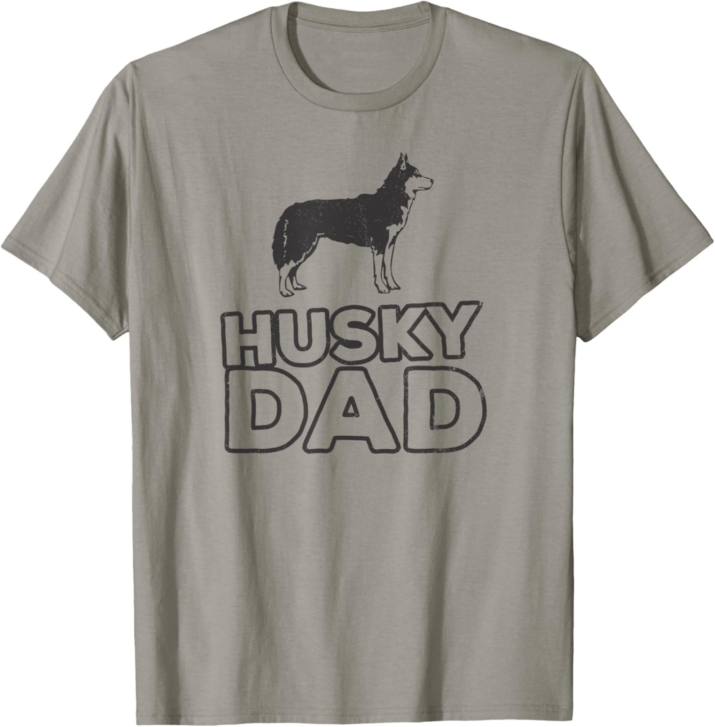 Husky Dad Dog Who Love Their Pet Husky Dog T-Shirt - T-Shirt | Sand