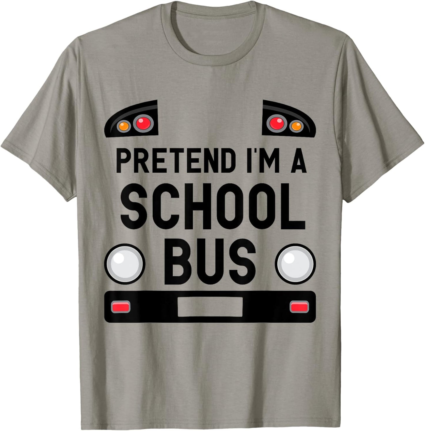 Pretend I'm a School Bus Funny Lazy Halloween Costume T-Shirt - T-Shirt | Sand