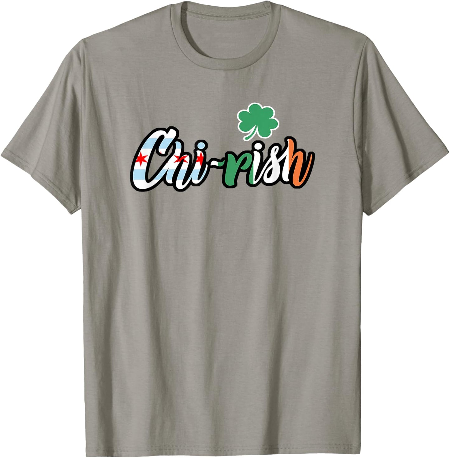 Chi-rish Chi rish Chicago and Irish Flag T Shirt T-Shirt - T-Shirt | Sand