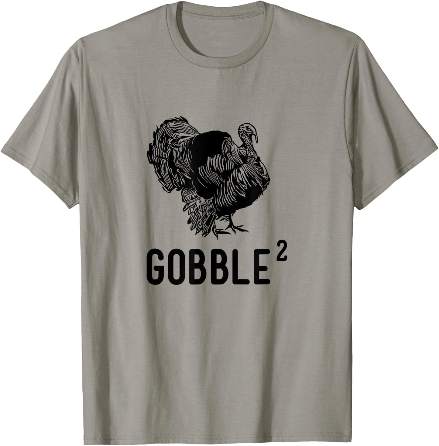 Gobble Squared Thanksgiving Turkey Funny Teacher Math Joke T-Shirt - T-Shirt | Sand